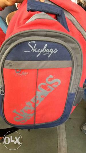 Red Gray And Blue Skybags Backpack