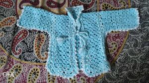 Toddler's Teal Crochet Top