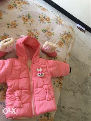 Winter Jacket for kids upto4 yrs with matching shoes