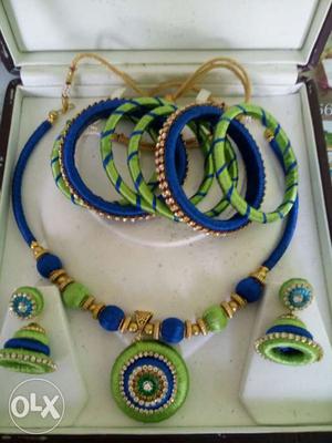 Silk thread jewelry sets