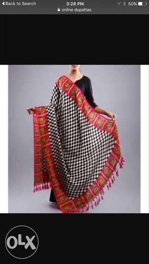 Women's Red Black And White Traditional Dress