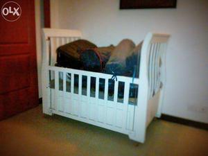 Baby Cot with storage and rails