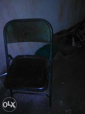 Black Padded Metal Folding Chair