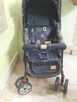 Black Red And Gray Stroller