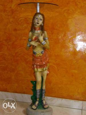 Brown Haired Ceramic Female Figurine