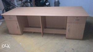 Brown Wooden Pedestal Desk