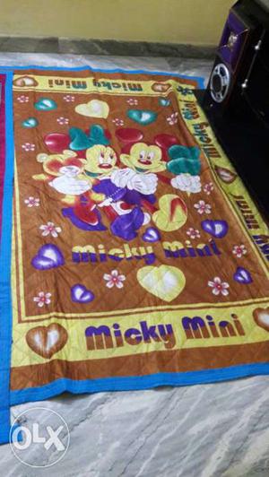 Brown Yellow And Blue Micky Mini carpet(2),New piece, not