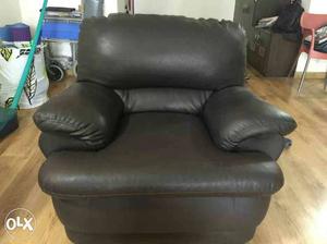 Dark brown Leatherite Sofa Chair