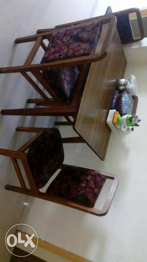 Dining table and chairs for four person
