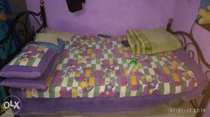 Double Bed with cot with 2pillows
