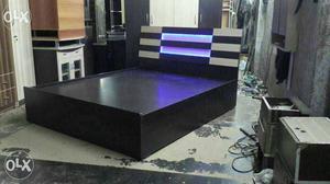 Queen size double bed with atrractive LED light