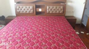 Red And Brown Floral Quilted Mattress