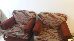 Sofa set 2 chairs. Available in good condition