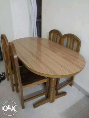 Teak wood 6 chair.. good condition.. a year old.