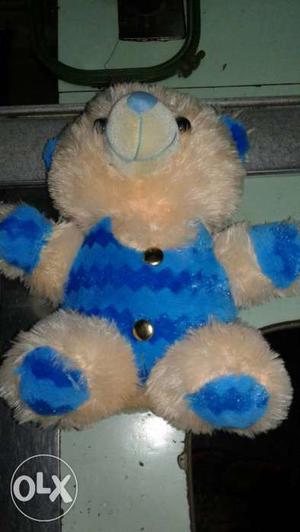 White And Blue Teddy Bear