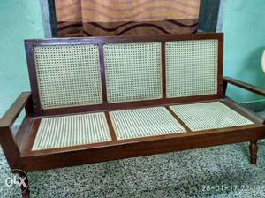 Wooden sofa with good condition, with cushion