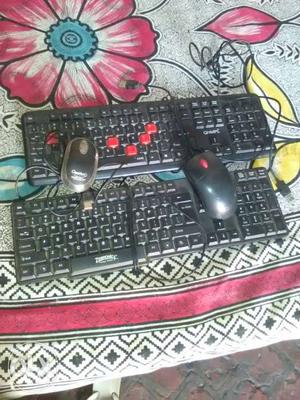 2 keyboards and 2 mouses in very good conditions..