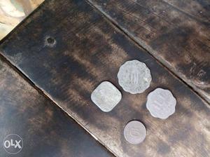 Four Silver Indian Coins