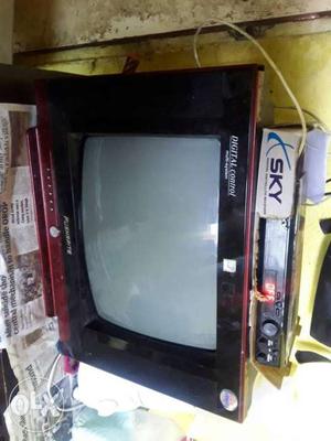 Red Crt Tv. 8 month old very good condition.