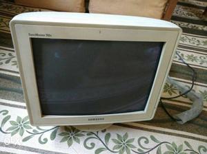 White Samsung Crt Computer Monitor