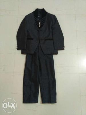 Boy's Black Formal Coat And Pants