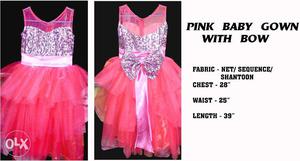 Brand New Pink Baby Gown For Sell