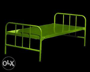 Green Metal Sleigh Bed Frame