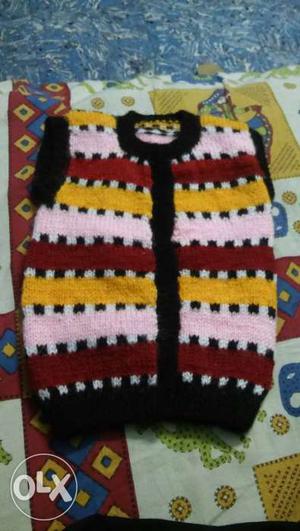 Hand made woolen half sweater for 1 to 2 years