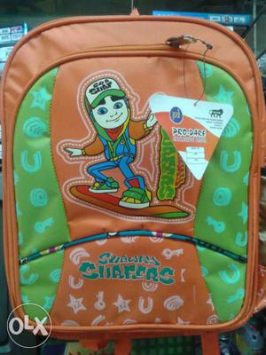Orange, Green And White Surfers Backpack