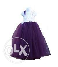 Princess Purple Flower Tutu Dress for Girls