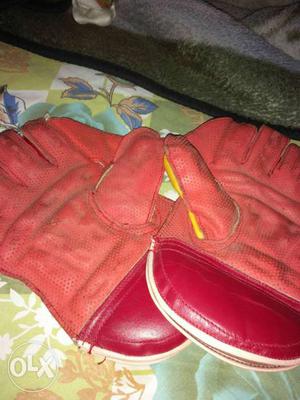 Red Leather Handgloves