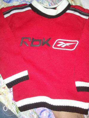 Red-and-black Reebok Sweater