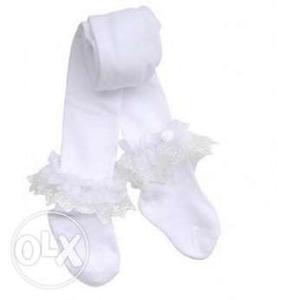 Stylish White Baby Cotton Wear Stocking for Girls