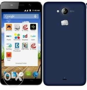 A Black micromax canvas q-355 with satisfactory