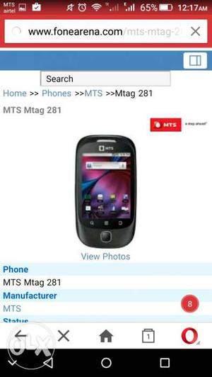 Mtag mts 281 Cdma/evdo Suuport Android 2.7 Os