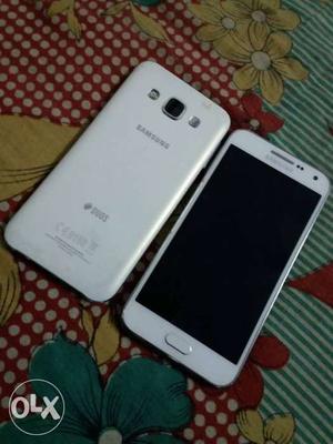 Samsung Galaxy E5 pearl white color 2 two hand sets just...