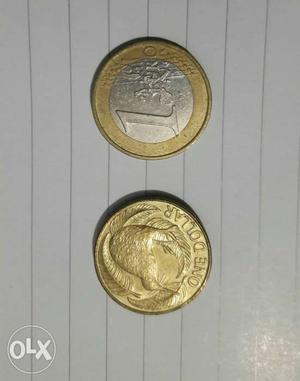 1 Euro And 1 Austrilian Dollar