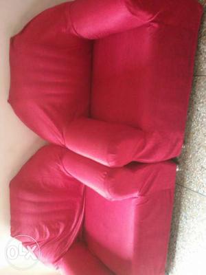 2 Leather Armchairs with a big single sofa