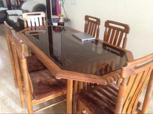 6 seater dining table with chair