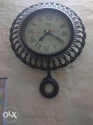 Black Scroll Pendulum Clock