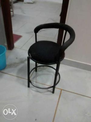 Brown And Black High Stool