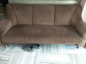 Brown Three Seater Sofa