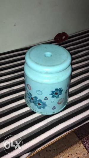 Light blue colour stool, you will get it in very