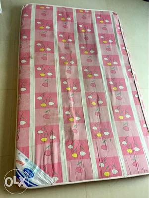 Pink And White Floral Mattress 6.5 by 4 feet