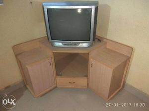 Wooden TV corner