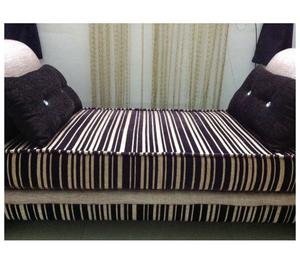 Beige and chocolate brown Diwan with bronze stripes Chennai