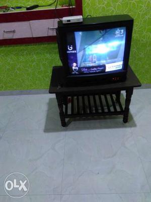 Crt Television On Tv Stand