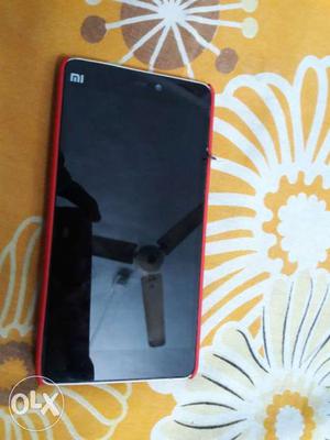 Mi 4i white colour with back cover nd tempered
