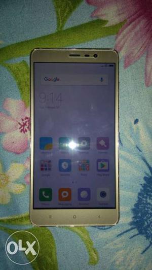 Mi Note3(32Gb varient)Gold Color All accesories