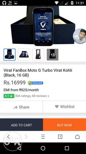 Moto G turbo virat kohli fanbox only 9 days old